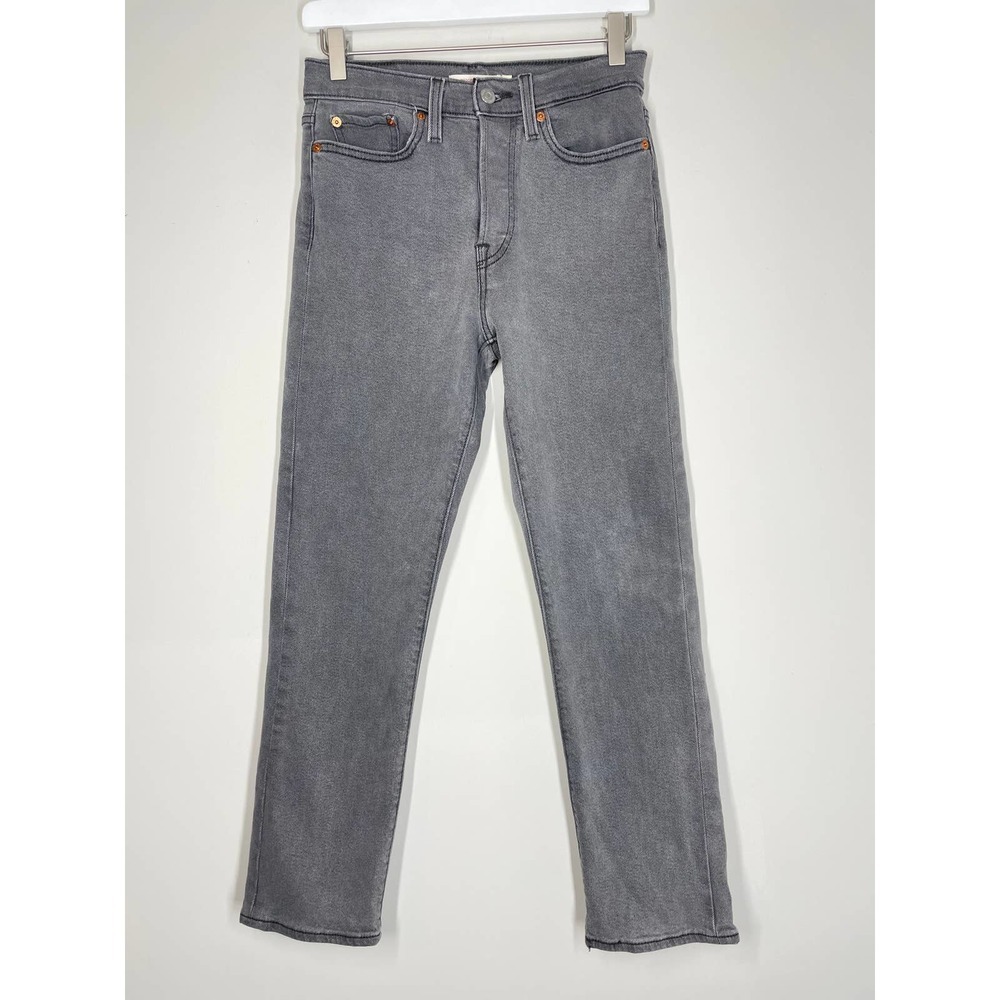 LEVIS Wedgie Straight Button Fly Jeans Vintage Gray 27